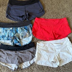 Lot of Lululemon Speed Up Shorts 2.5 size 8